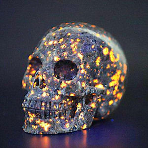 Home Decor 5.0" Realistic Yooperlite Crystal Skull Statue‎